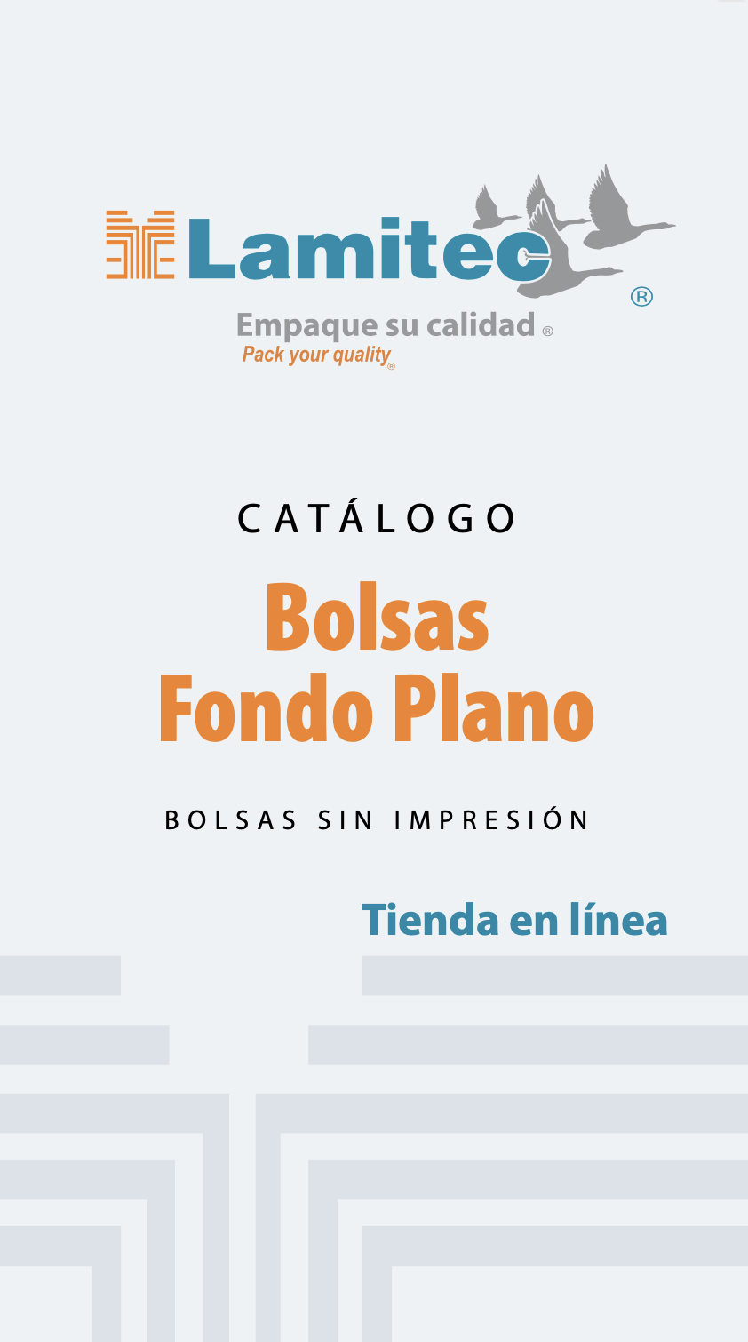 Bolsas sin impresión fondo plano